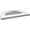 Ekena Millwork Round Top Surface Mount PVC Gable Vent: Functional, w/ 3-1/2"W x 1"P Standard Frame, 20"W x 14"H GVPRT20X1401SF - alternate 4